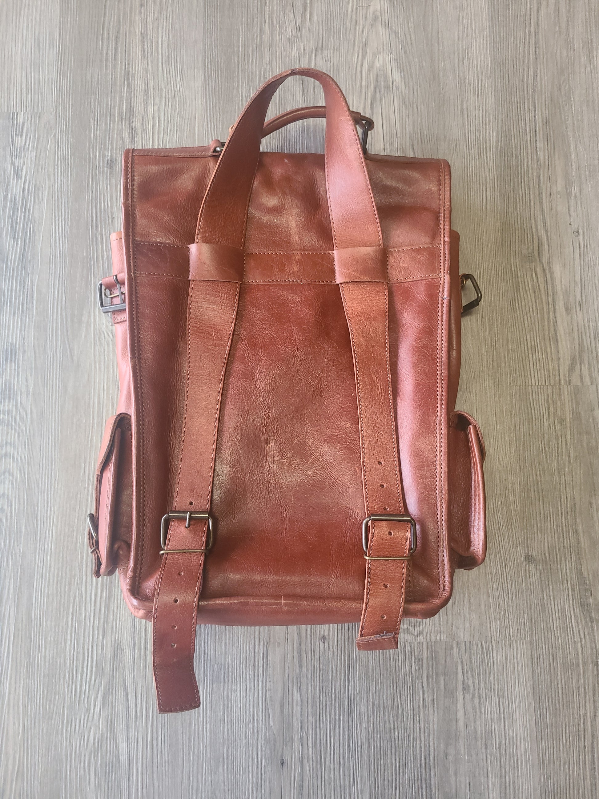 Leather Cowhide Travel Rucksack-Status Co. Leather Studio