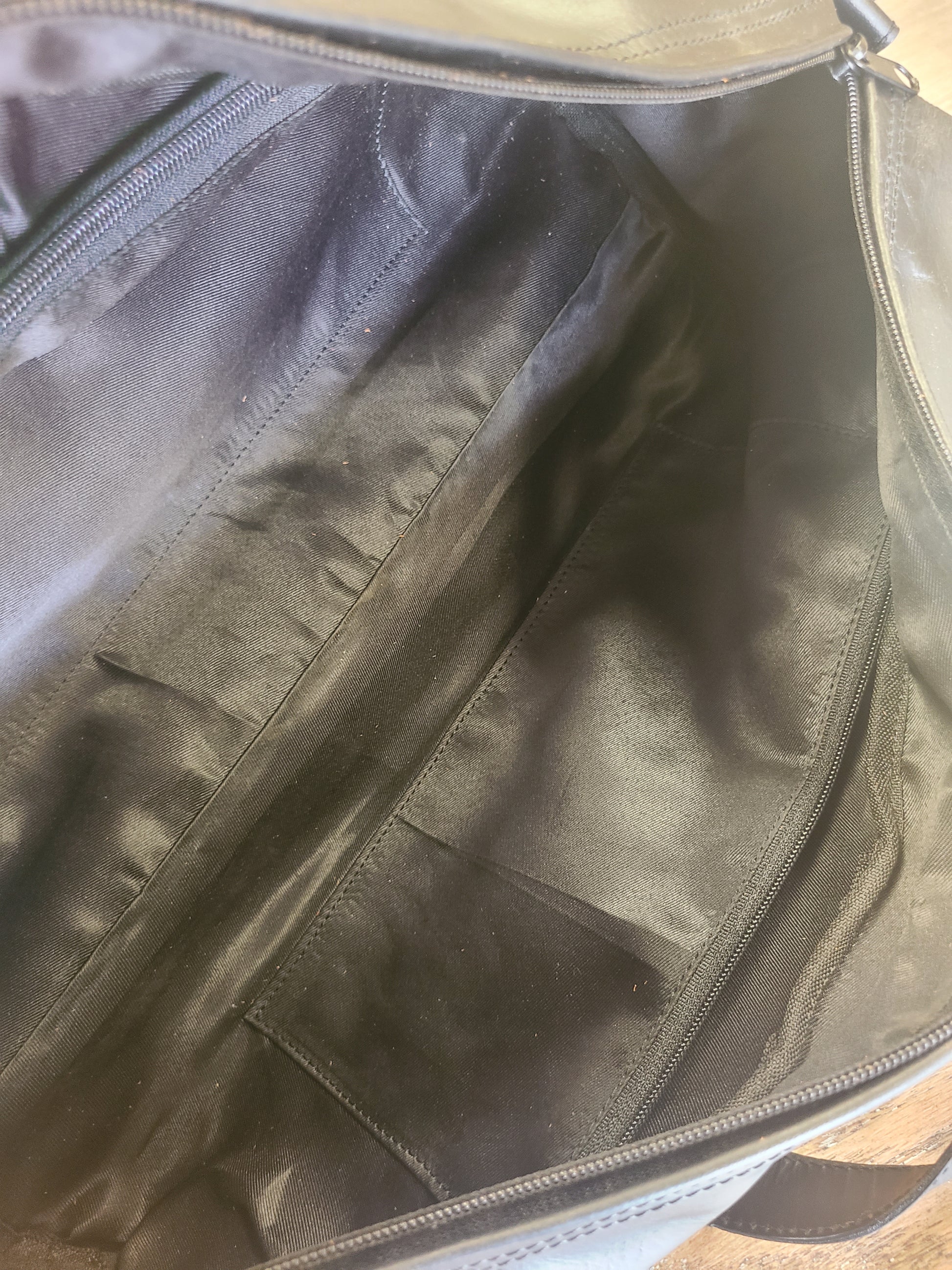 SLIM BLACK LEATHER CARRY-ON BAG-Status Co. Leather Studio