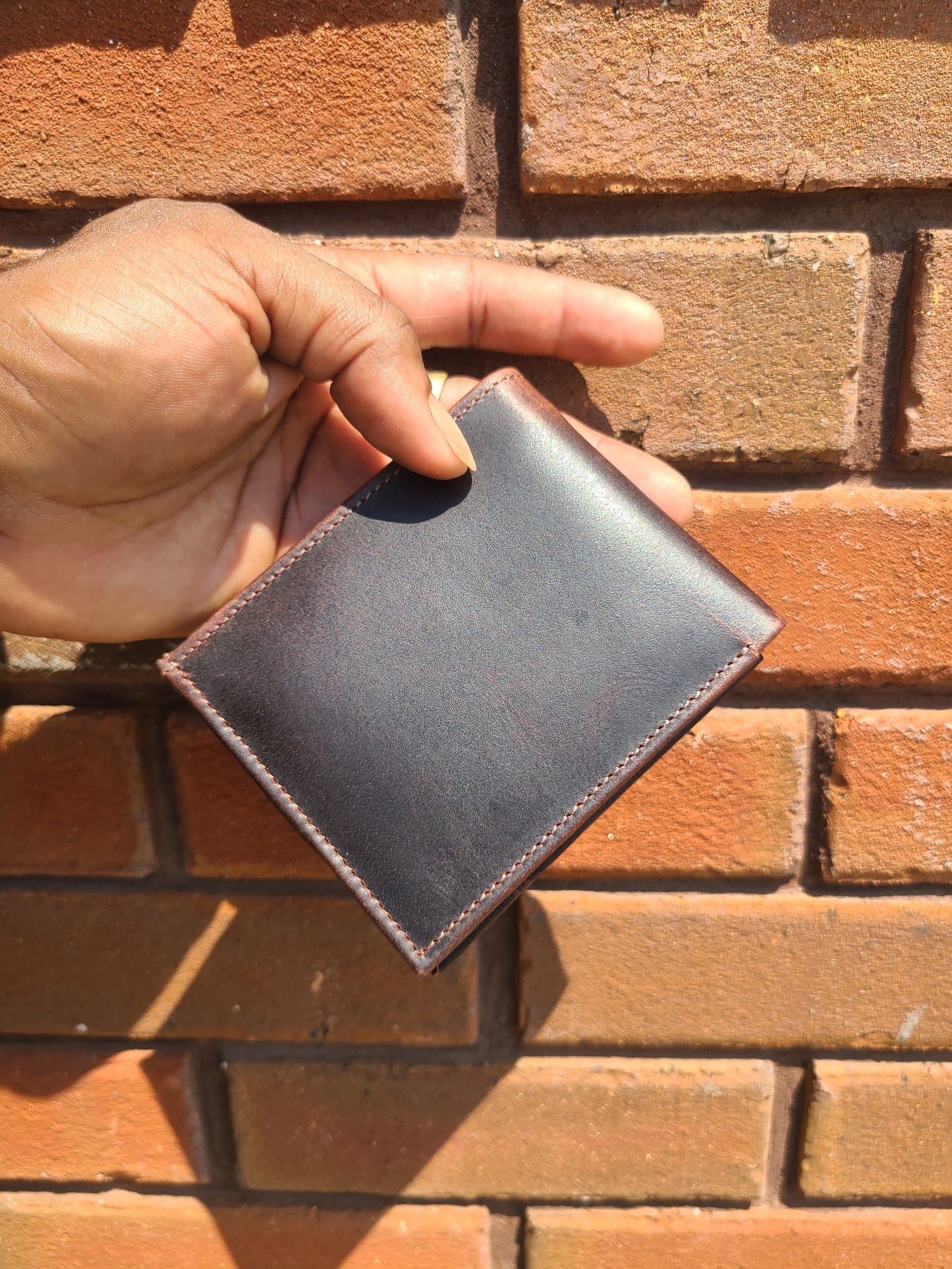 Classic Bison Leather Bifold Wallet