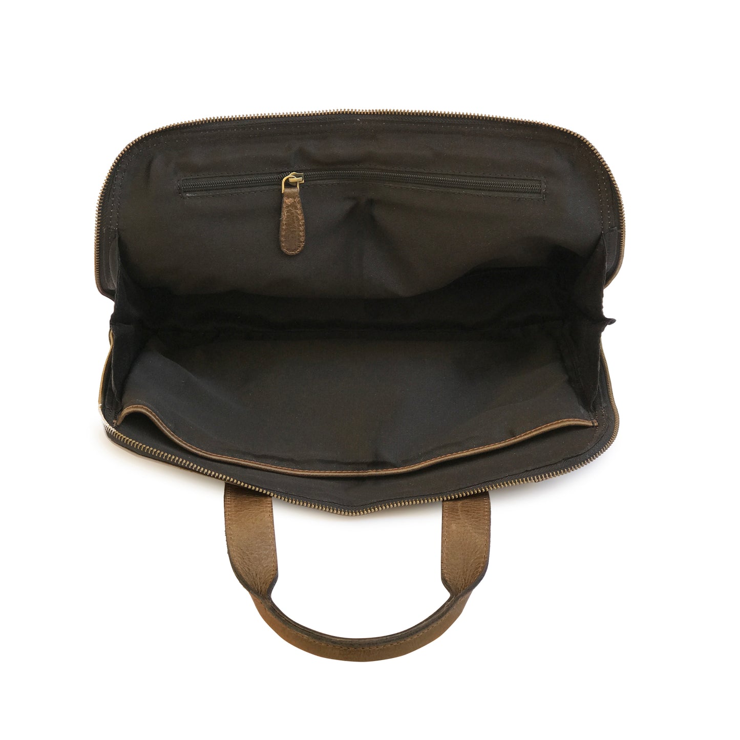 Modern Brazilian Leather Laptop Bag - Brown-Status Co. Leather Studio