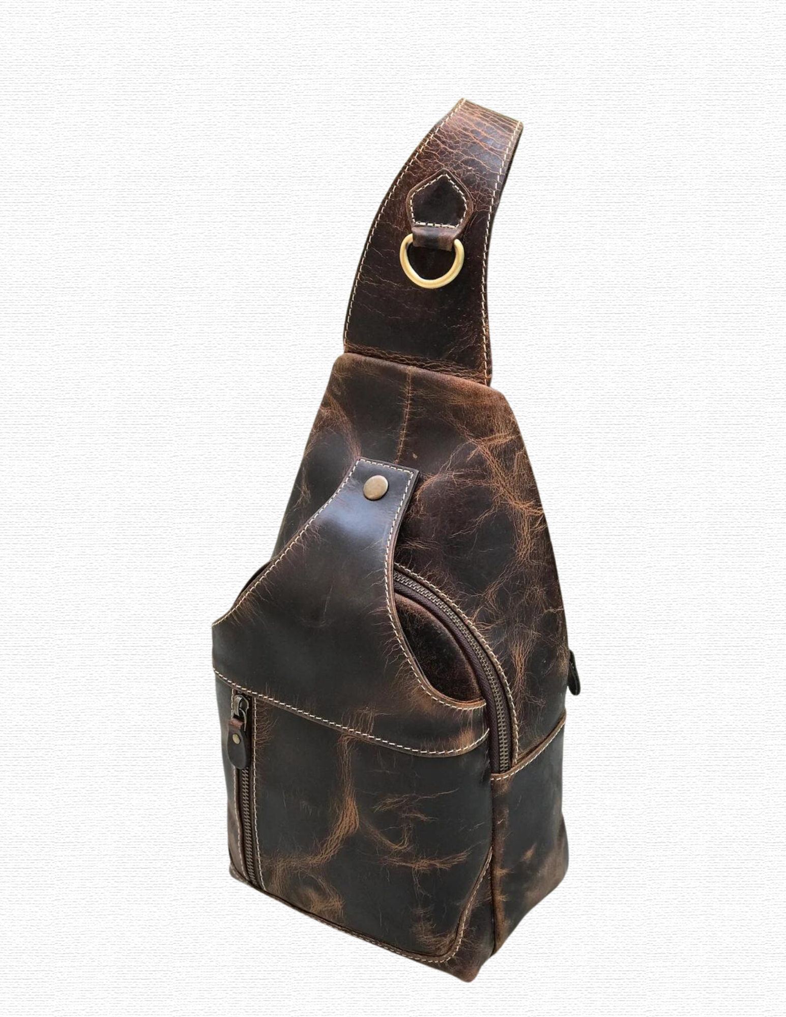 Modern Leather Chest Bag - Crunch Buffalo-Status Co. Leather Studio