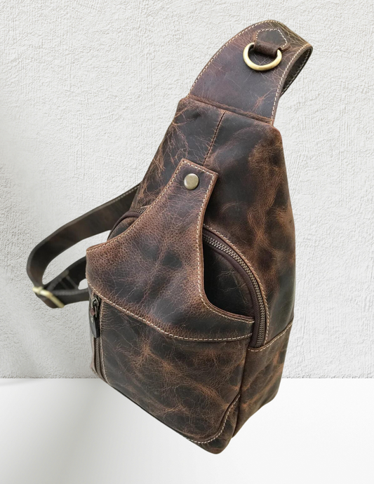 Modern Leather Chest Bag - Crunch Buffalo-Status Co. Leather Studio
