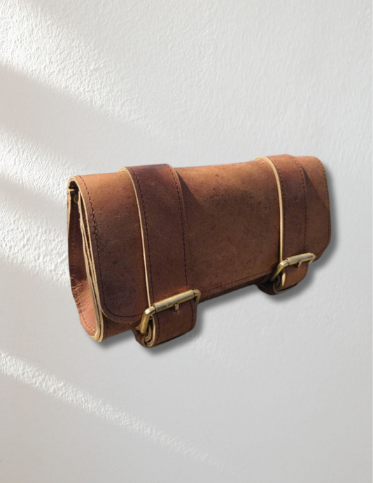 Leather Travel Pouch - Hunter Brown-Status Co. Leather Studio