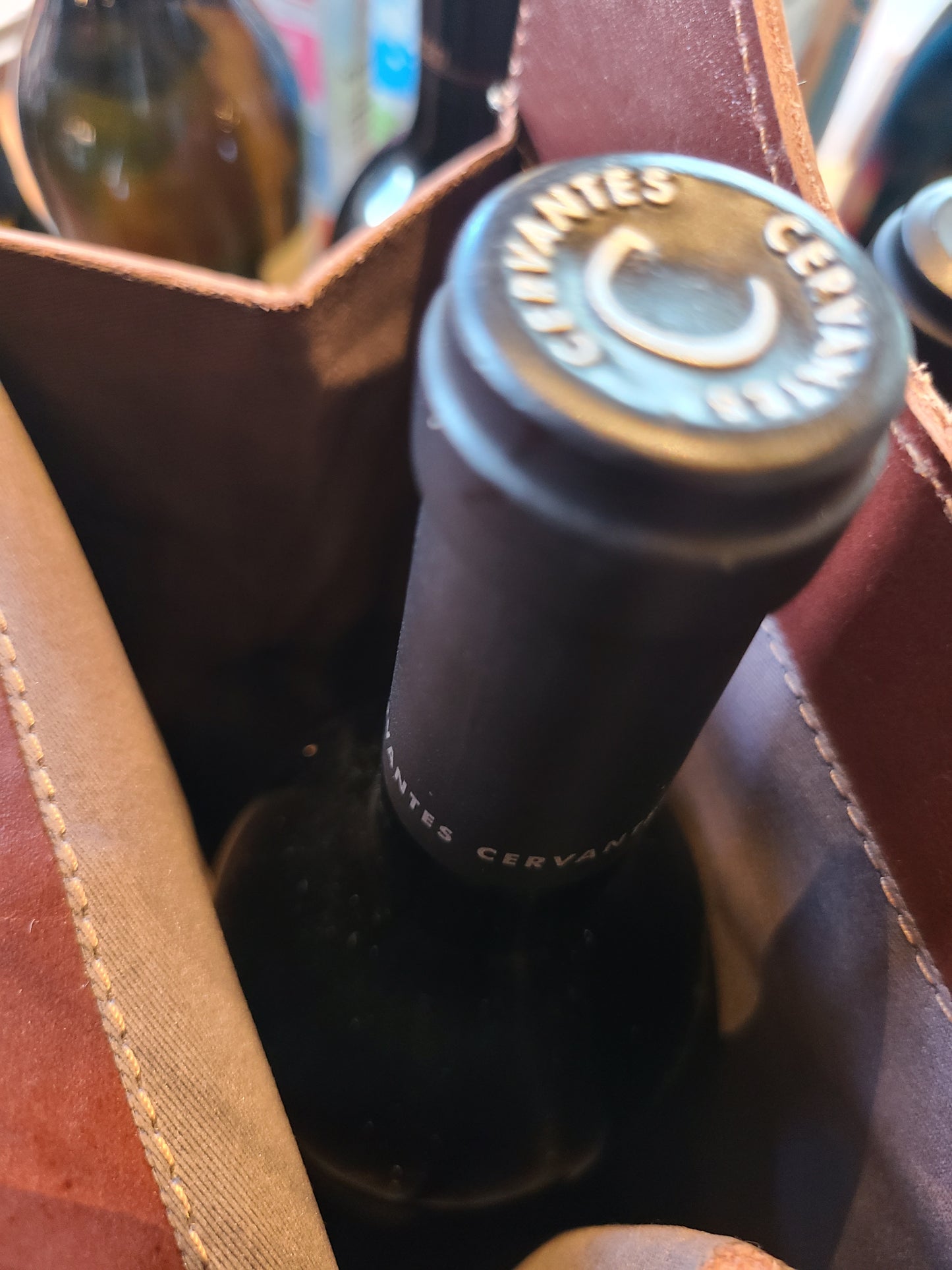 Classic Leather Wine Bottle Holder-Status Co. Leather Studio