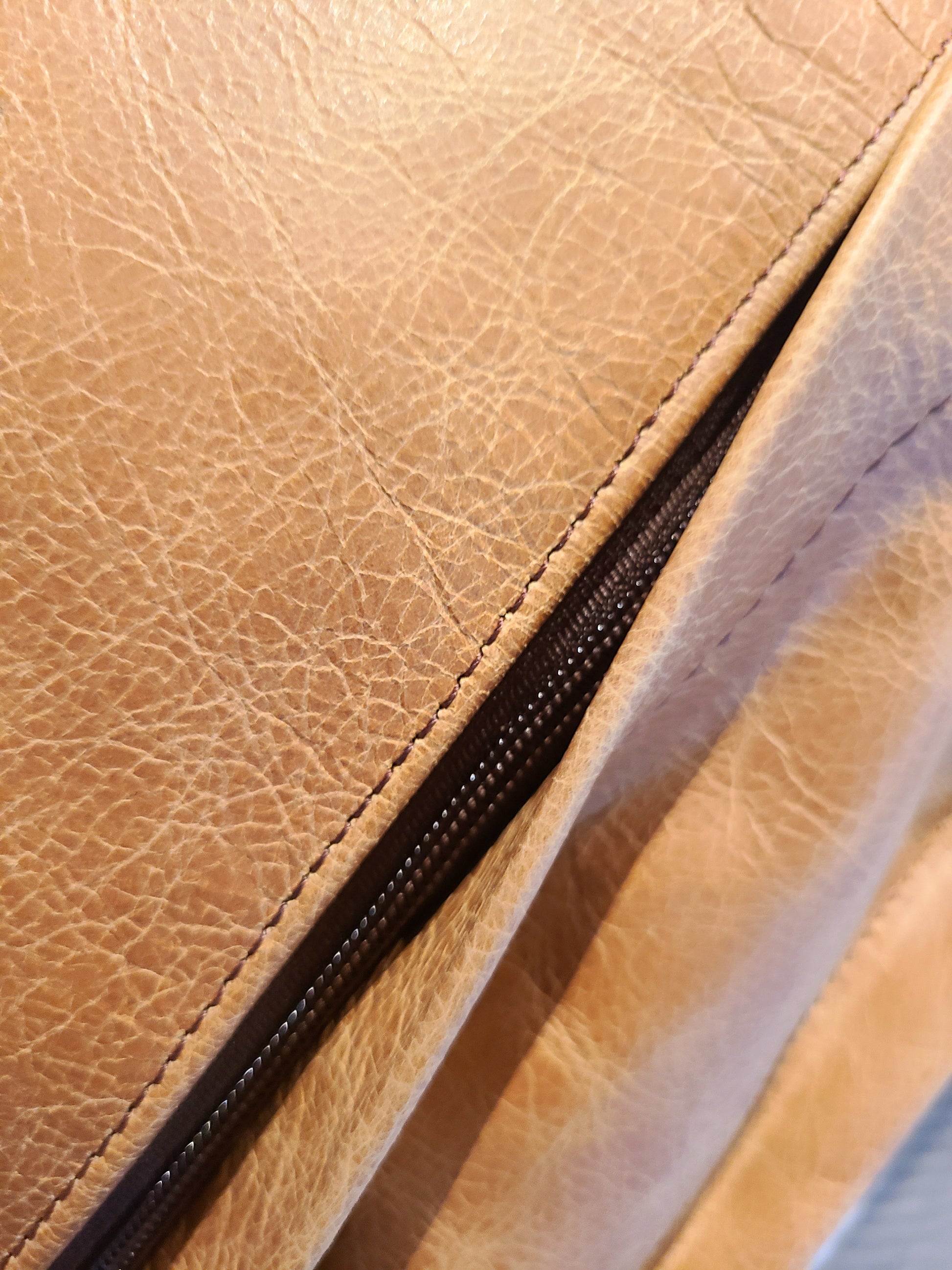 100% Lambskin Leather Caramel Brown Throw Pillow Cover - 24 x 24-Status Co. Leather Studio