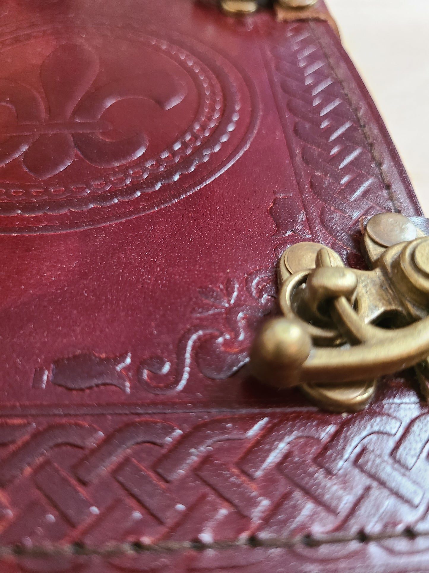 Fleur De Lis Leather Journal-Status Co. Leather Studio