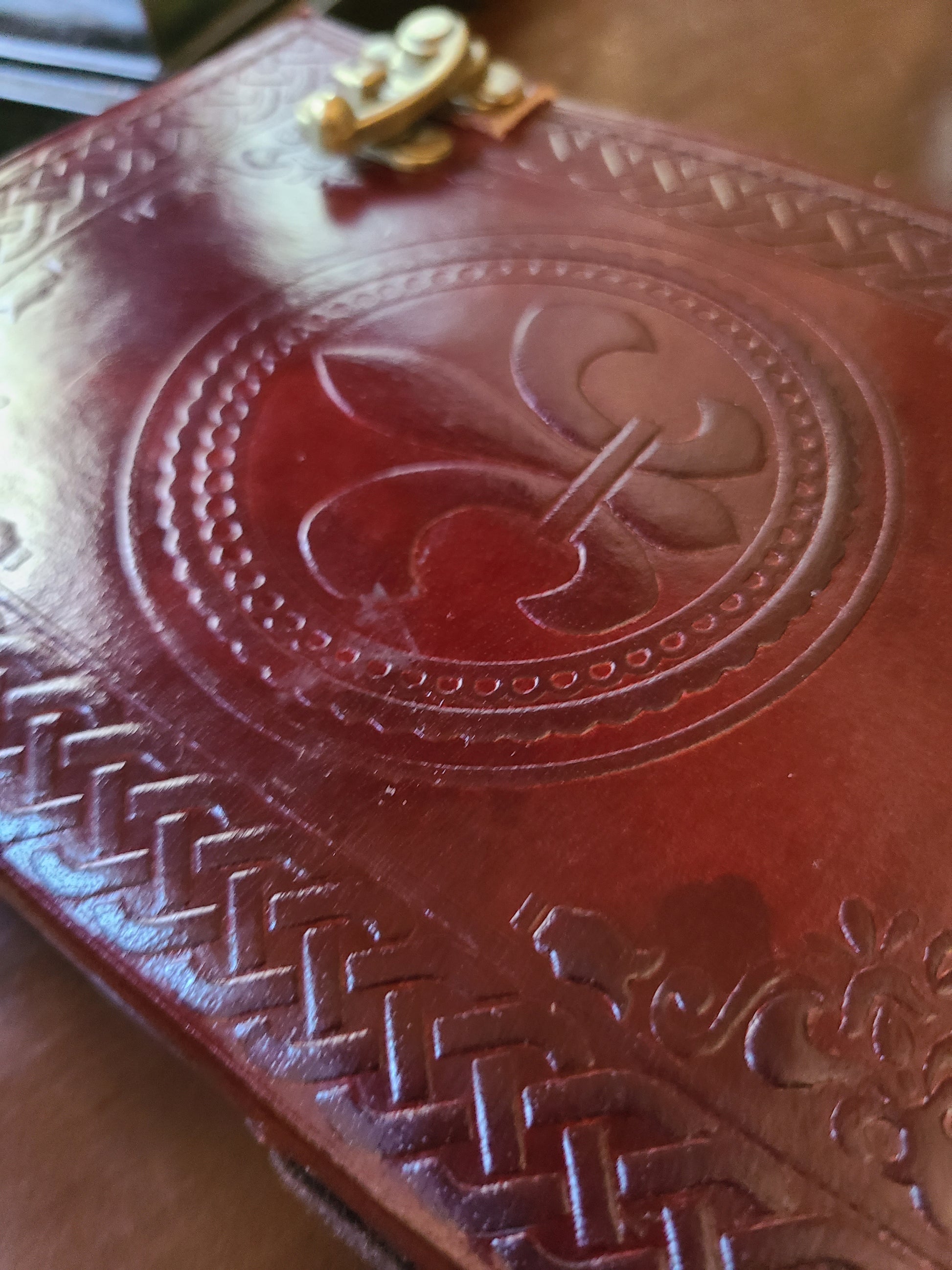 Fleur De Lis Leather Journal-Status Co. Leather Studio