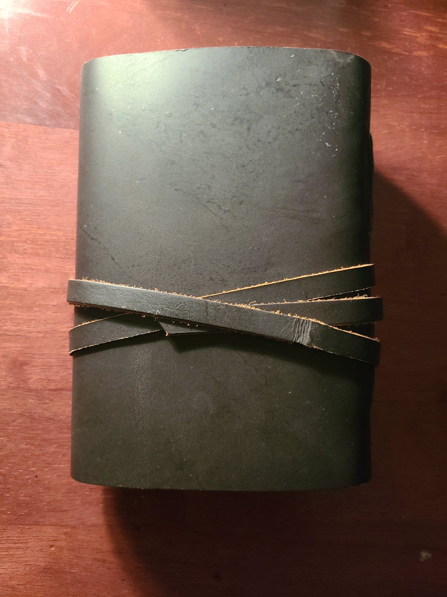 Leather Writing Journal With Leather Strap Closure-Status Co. Leather Studio