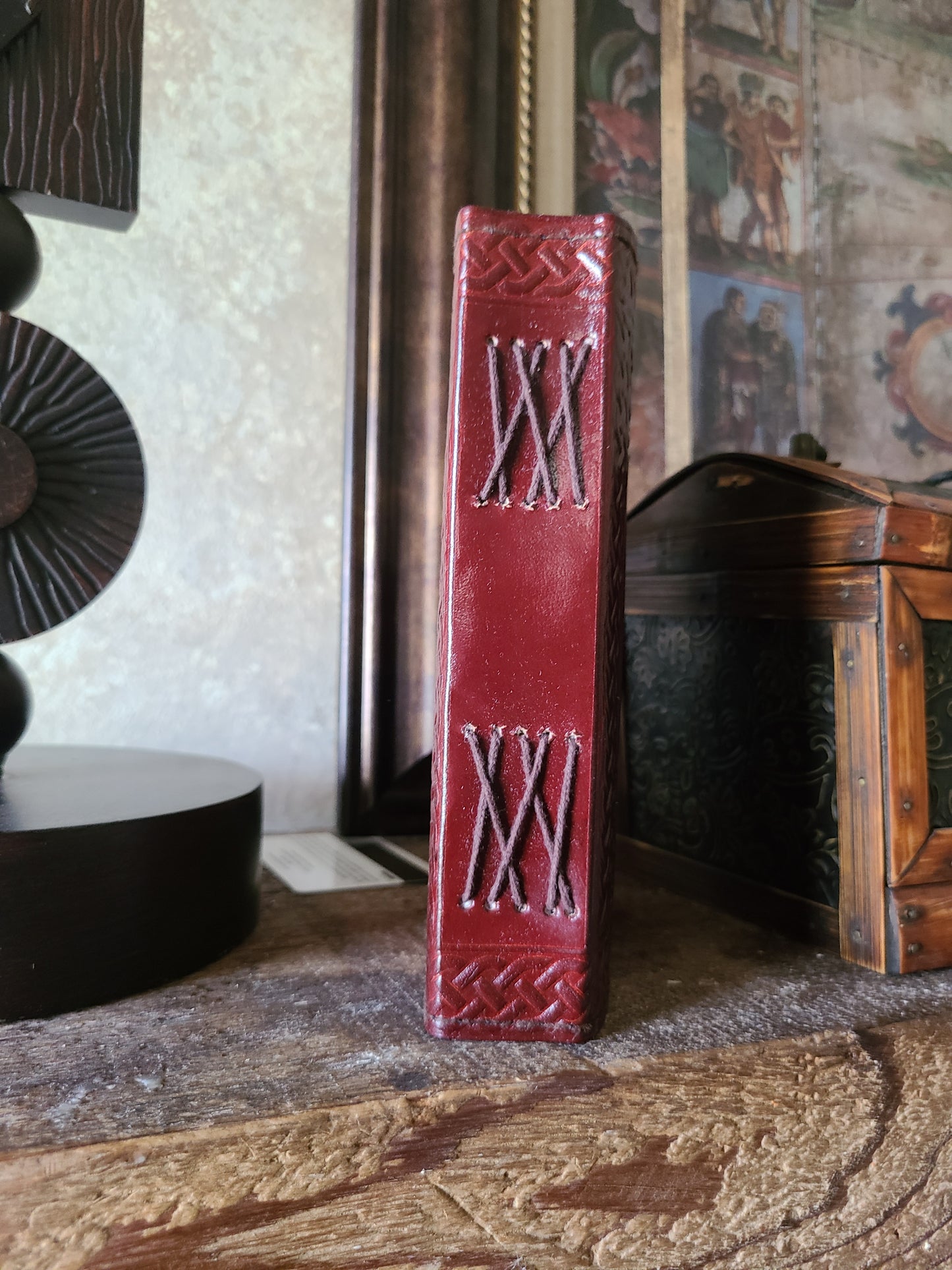 Fleur De Lis Leather Journal-Status Co. Leather Studio