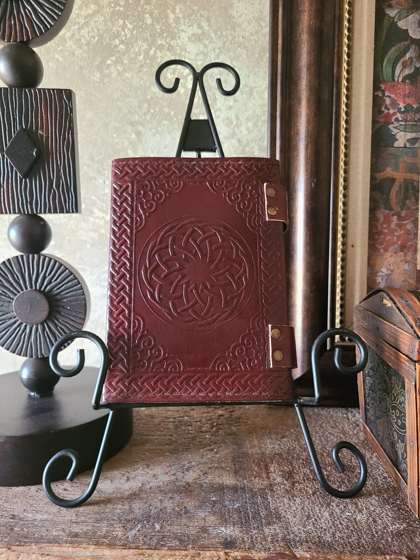 Fleur De Lis Leather Journal-Status Co. Leather Studio