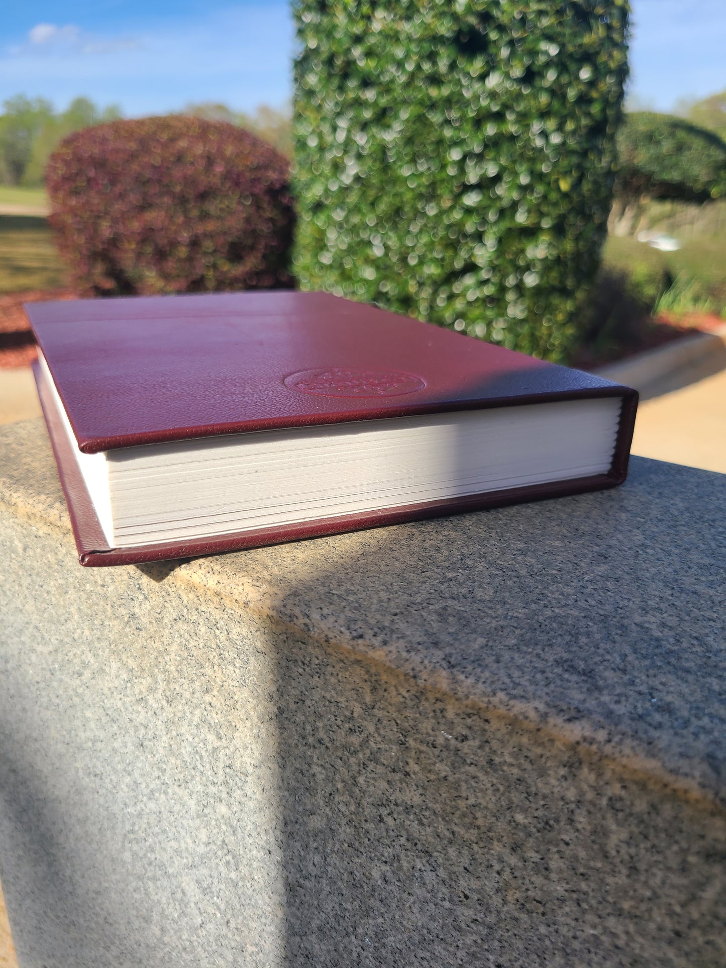 Italian Leather Masonic Writing Journal - Dark Red-Status Co. Leather Studio