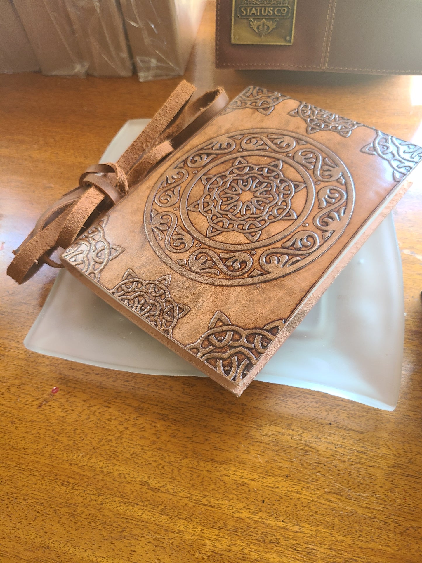 Leather Mandala Writing Journal-Status Co. Leather Studio