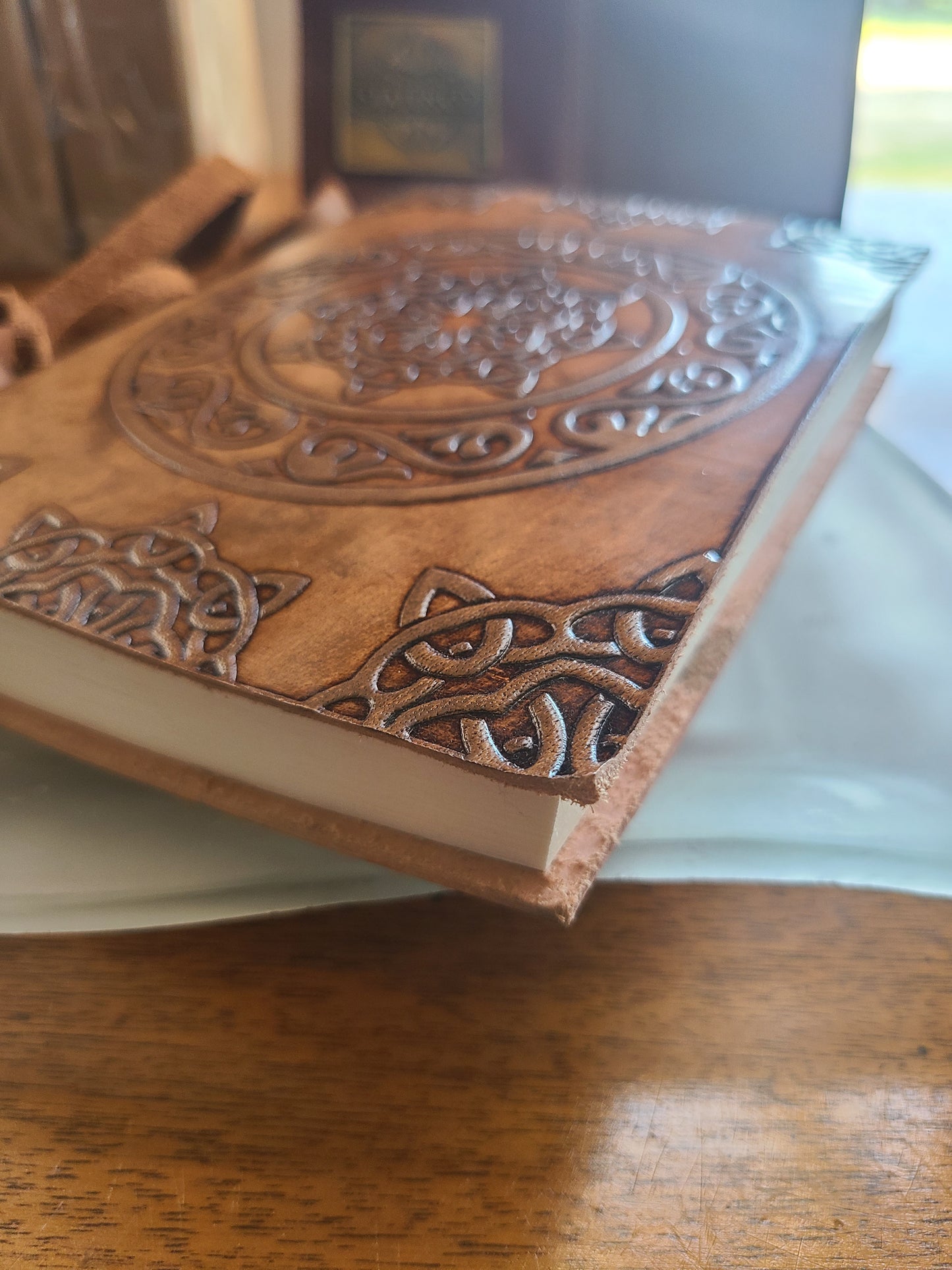 Leather Mandala Writing Journal-Status Co. Leather Studio