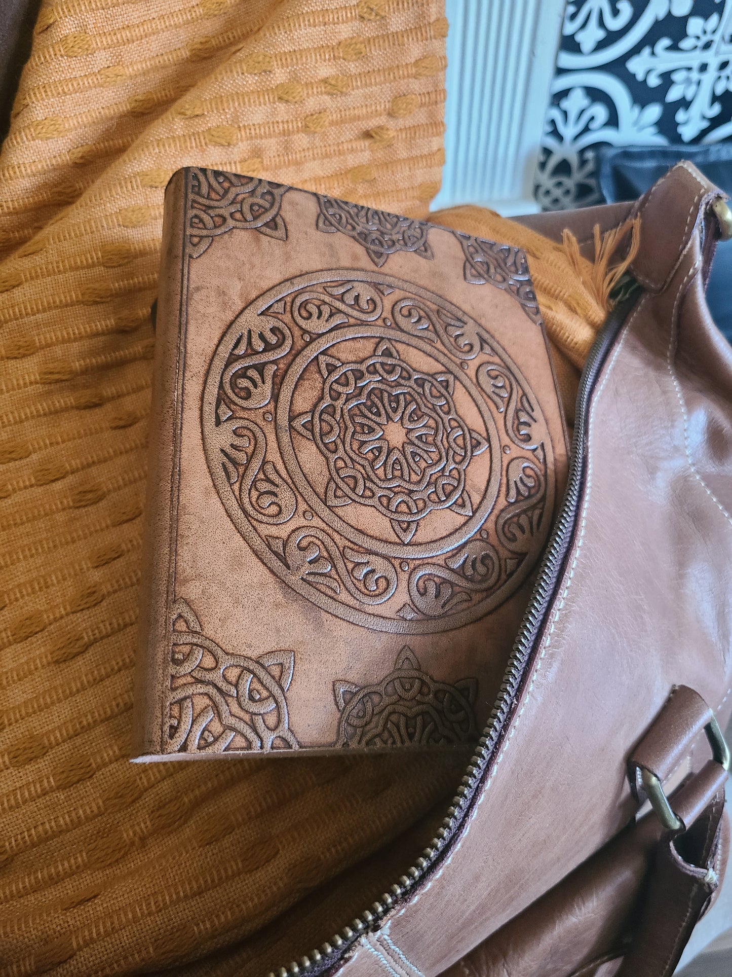 Leather Mandala Writing Journal-Status Co. Leather Studio