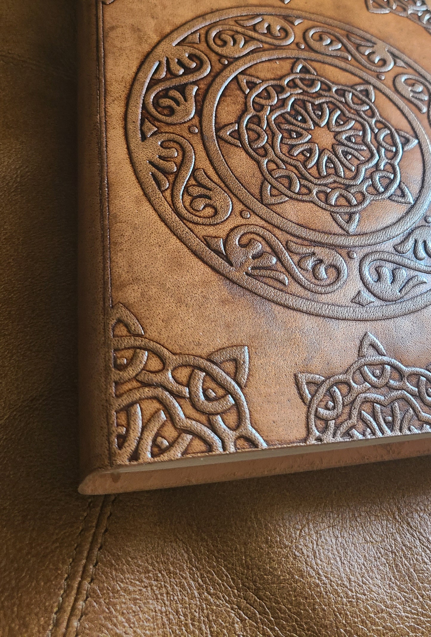 Leather Mandala Writing Journal-Status Co. Leather Studio