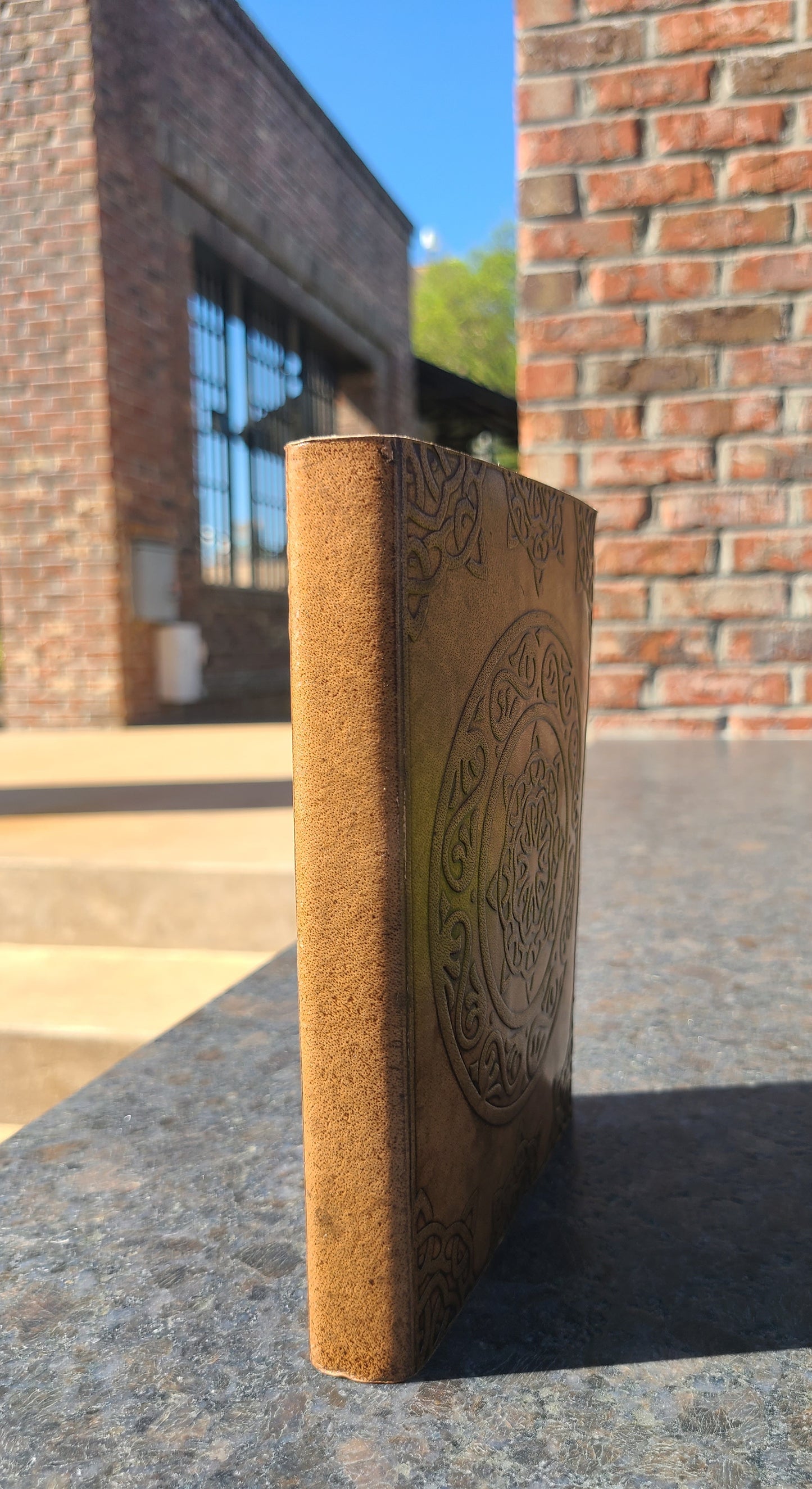 Leather Mandala Writing Journal-Status Co. Leather Studio