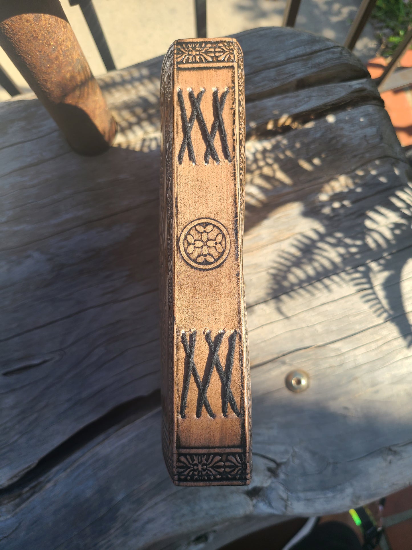 Celtic Infinity Knot and Star Leather Journal-Status Co. Leather Studio
