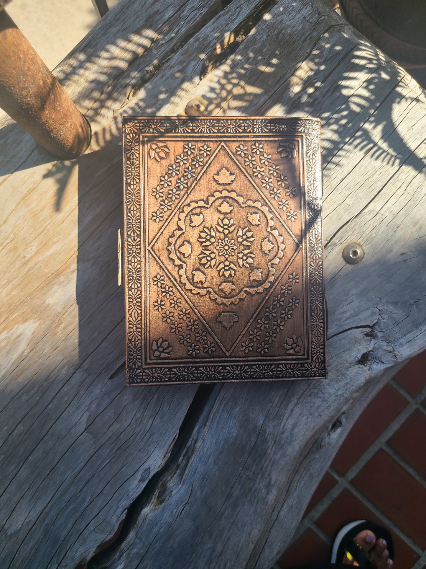 Celtic Infinity Knot and Star Leather Journal-Status Co. Leather Studio