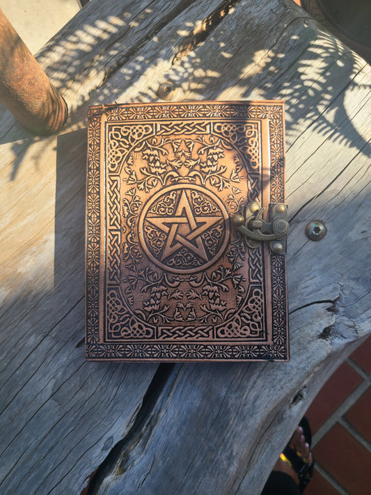 Antique Celtic Star Leather Journal-Status Co. Leather Studio