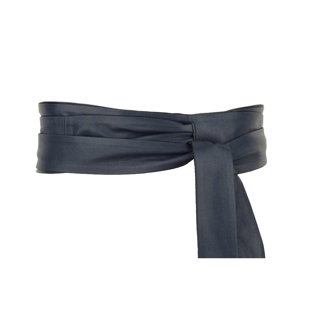 Ladies Nappa Lambskin Leather Obi Wrap Belt, Ultra Soft Sheepskin Kimono Belt, Women's Leather Sash Belt, One Size Fits All Belt-Status Co. Leather Studio