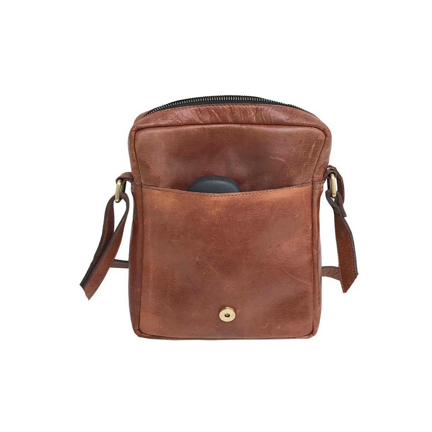 Full-Grain Buffalo Leather Sling Messenger Bag