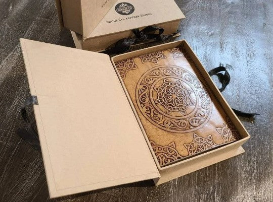 Leather Mandala Writing Journal-Status Co. Leather Studio