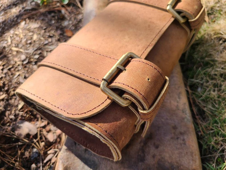 Leather Travel Pouch - Hunter Brown-Status Co. Leather Studio