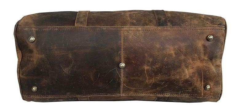 Genuine Buffalo Leather Duffel Bag-Status Co. Leather Studio