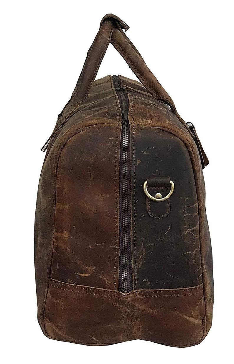 Genuine Buffalo Leather Duffel Bag-Status Co. Leather Studio