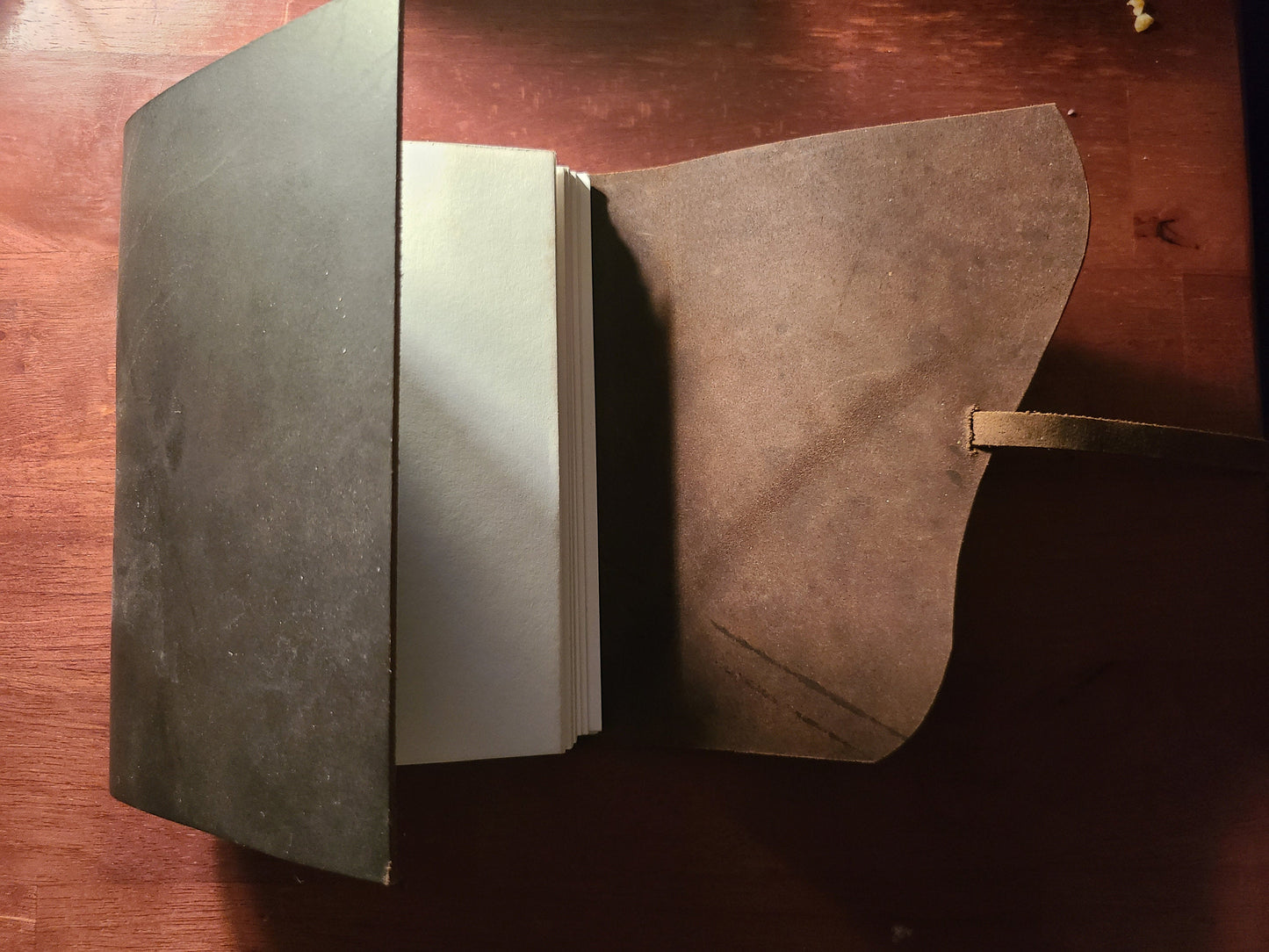 Leather Writing Journal With Leather Strap Closure-Status Co. Leather Studio