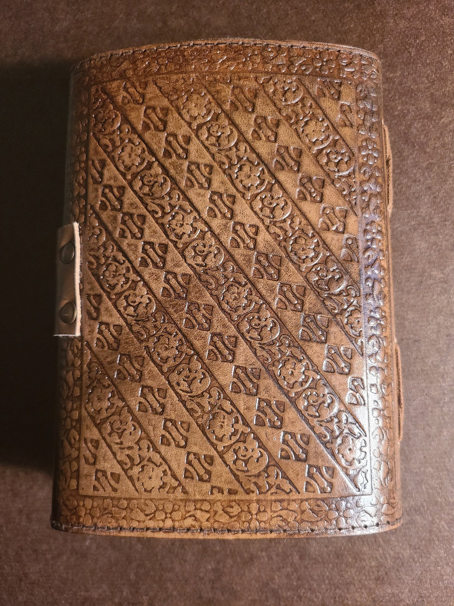 Leather Mandala Writing Journal With Lock-Status Co. Leather Studio